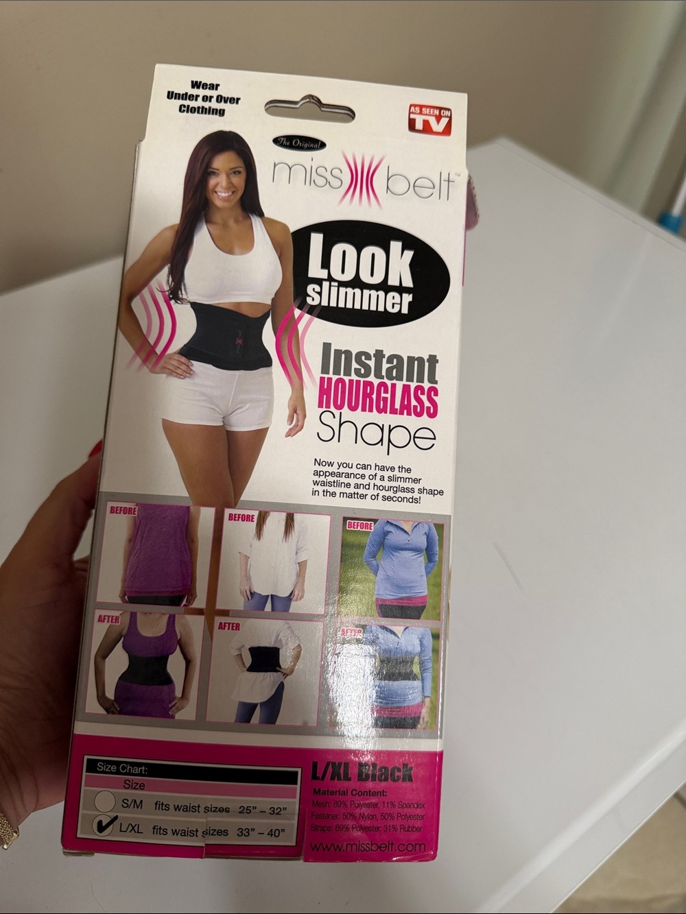 Instant Hourglass Waist Trainer - Black (L/XL)